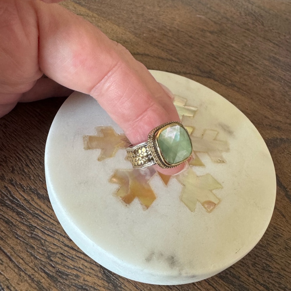 Anna Beck 14k Green Quartz ring
